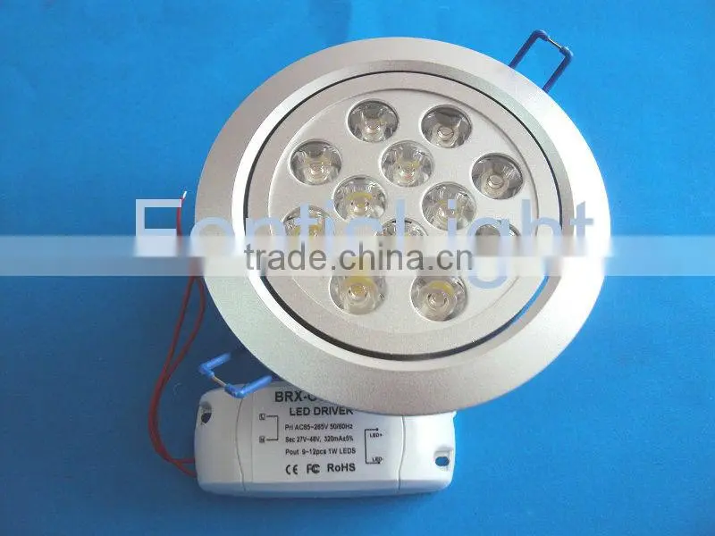 dimmable led downlighting 12x1W for ceiling light