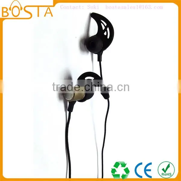 Sports waterproof magnet cheap stainless steel silver bluetooth earphones 2016