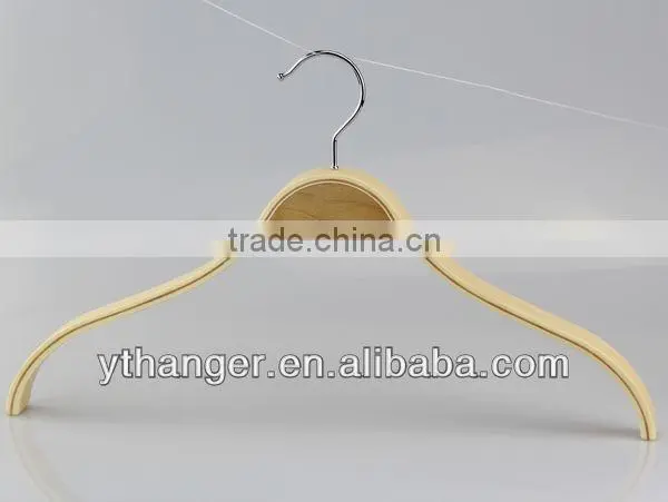LW01 Laminated wood hanger flat coat hanger natural