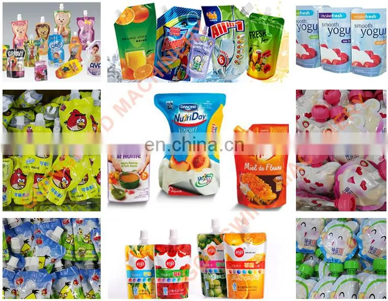 Automatic fruit juice doy pack filling machine auto drink soya milk spout pouch filler and capper machinery cheap price for sale