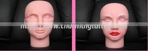 Permanent makeup tattoo practice model head mannequin head