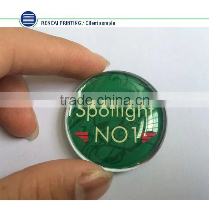 High quality China factory directly sales price domed 3d glass fridge magnet