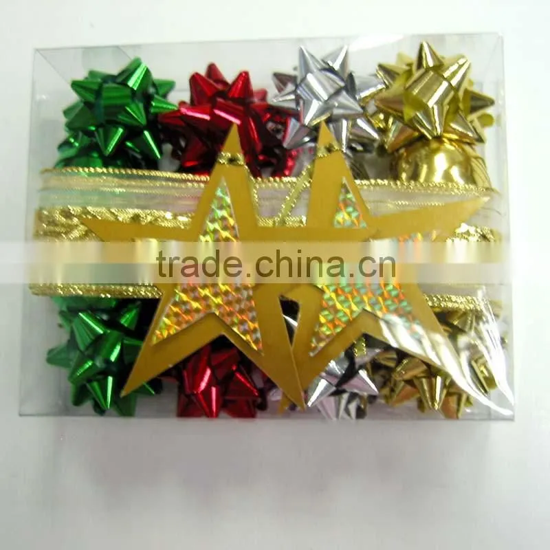 Metallic Gold Mini Star Bows/ Plastic Star Bow,Deluxe Bow