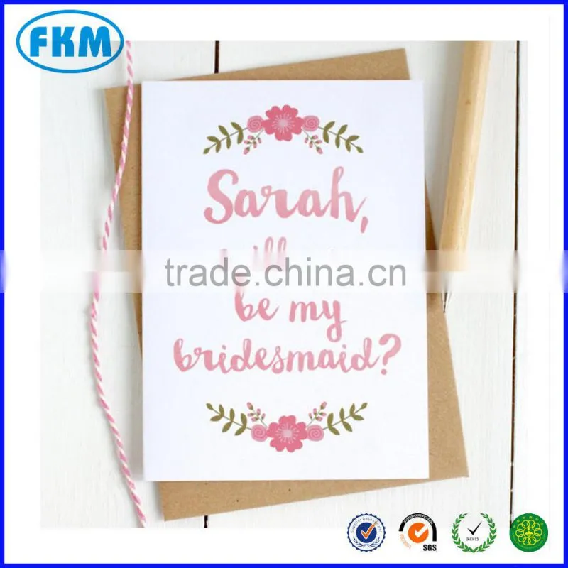 personalised bridesmaid card