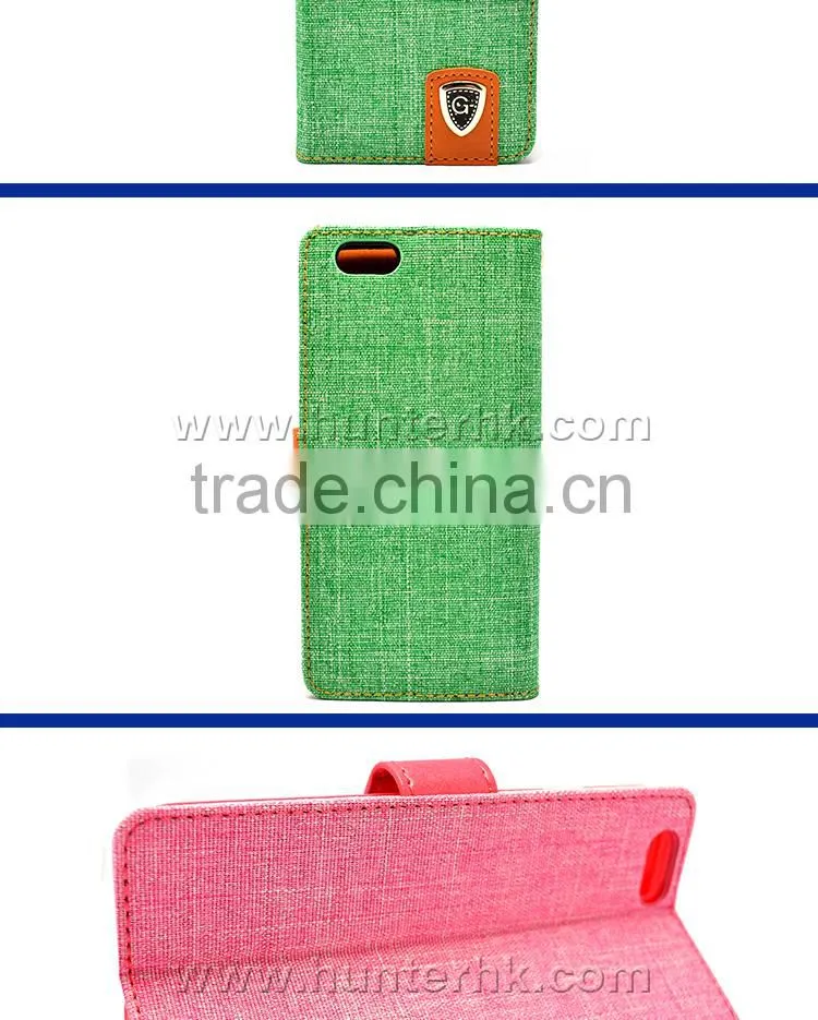 Compact Cloth Material Wallet Case For iphone 6S