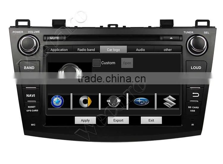 Wecaro Android 4.4.4 car dvd player touch screen new for mazda 3 with android WIFI 3G mirror link 2009-2012