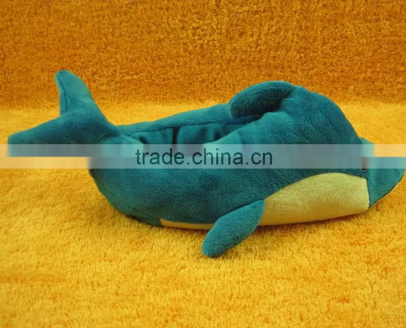 animal head slippers/plush slippers/plush fish animal toy