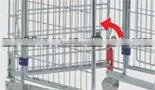 Round tube frame metal mobile container for storage using