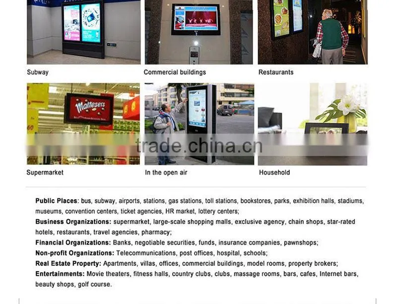 Shenzhen Factory Price Android Network Digital Signage Player 36 Inch DDW-AD3601WN