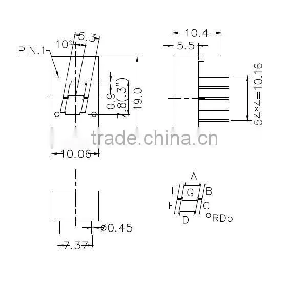 Free Sample FND Dip Series NEWSHINE 2 Digit 7 Segment LED Display 0.3"