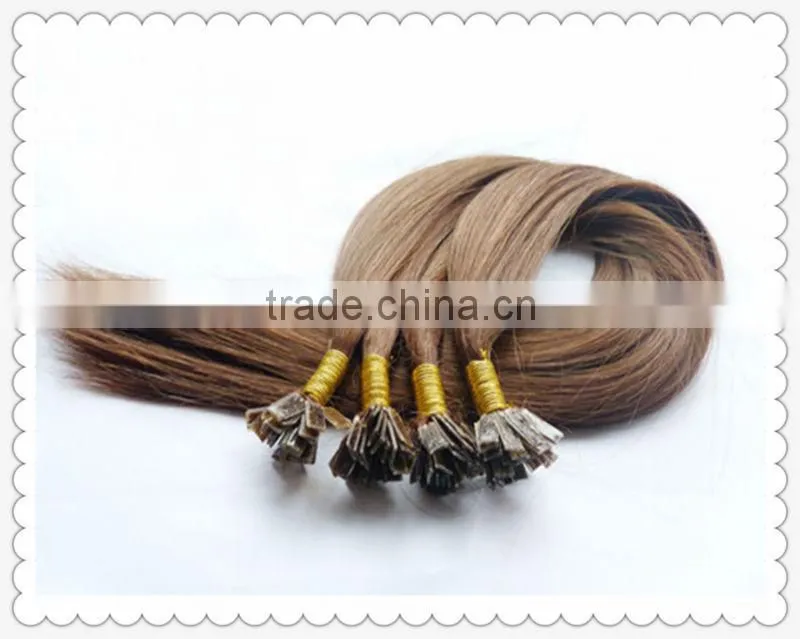 wholesale100% natural human hair piano color 100 keratin tip human hair extension