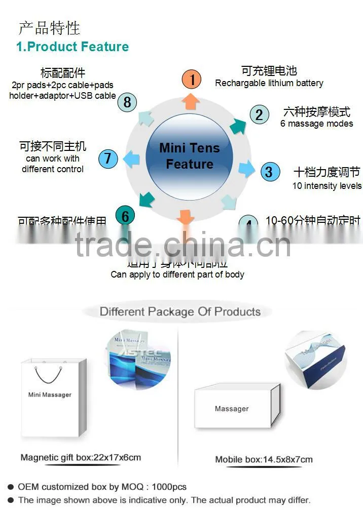 6 modes ems device pro electrode for back pain