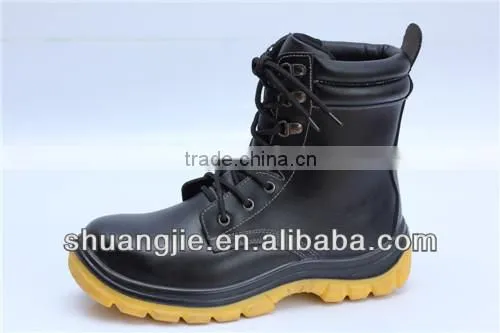 PU injected safety work boots leather safety shoes 9883-3