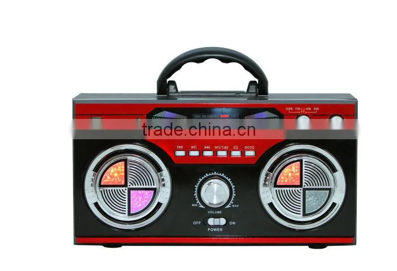 High Quality Home USB SD Portable Style Wooden fm mw sw Band Radio