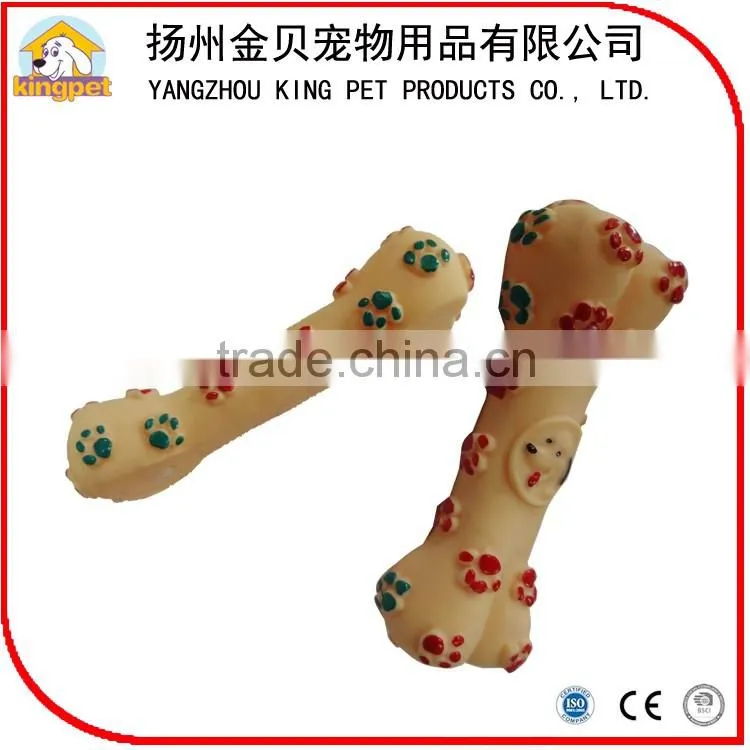 China supplier delicated portable dog training toy squeaky rubber bone
