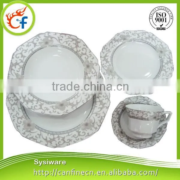 30pcs square dinner set for chile ,30pcs round dinner set for peru,