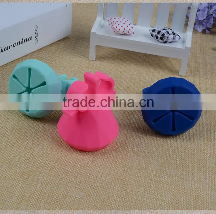 Clear acrylic rubber silicone wearable nail polish bottle holder