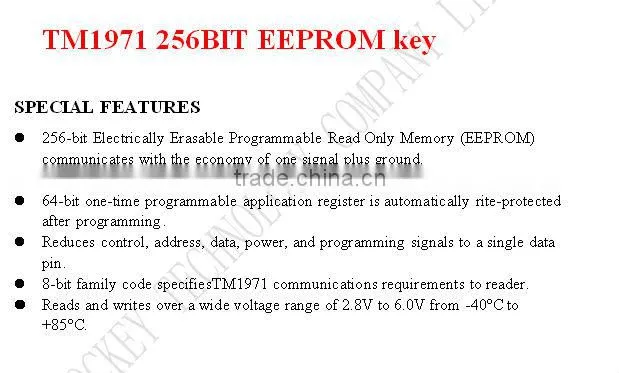 256-bit TM Card Ibutton Chip DS1971