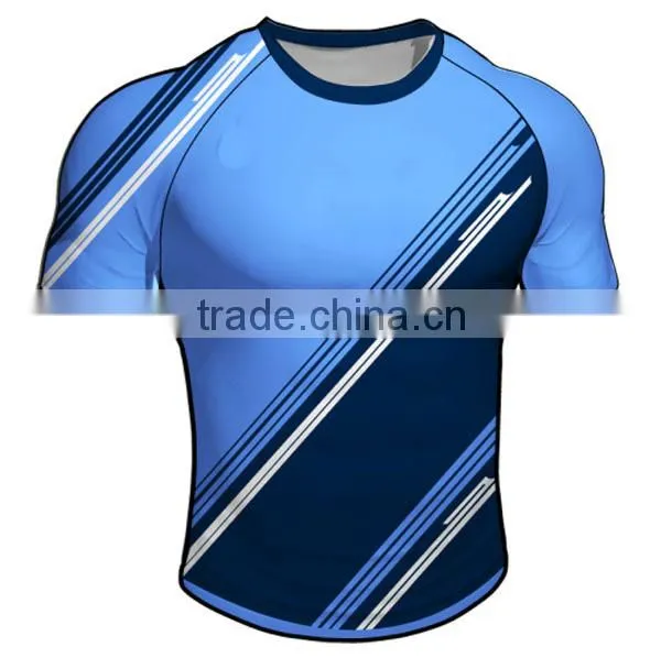 Yellow and green color design rugby jersey with sublimated numbers
