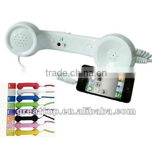 Rubber Coating Retro Headset for Blackberry mobile phone with function key