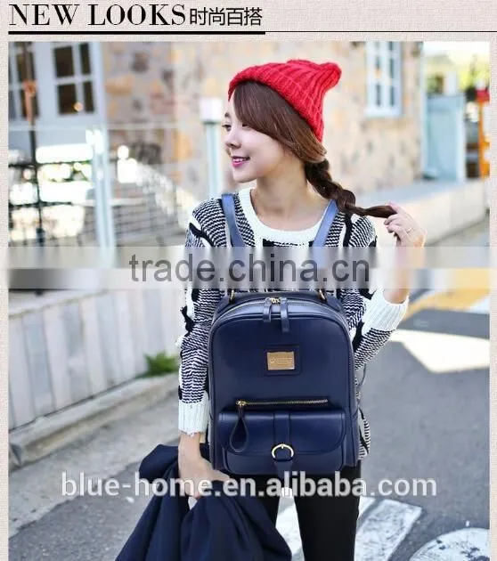 New beautiful girl brown backpack Fashion school bag