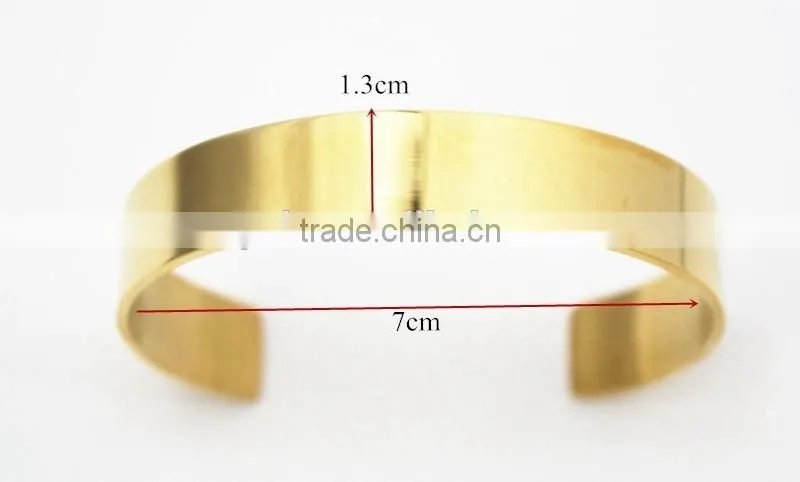 Fashion Female Gold Stainless Steel Bracelet Cuff Bangles