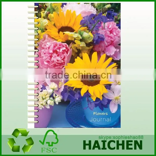 paper board printing cover spiral notebook