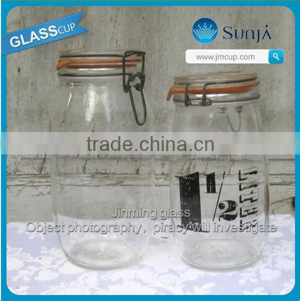 1000 ml glass mason jar with plastic tap