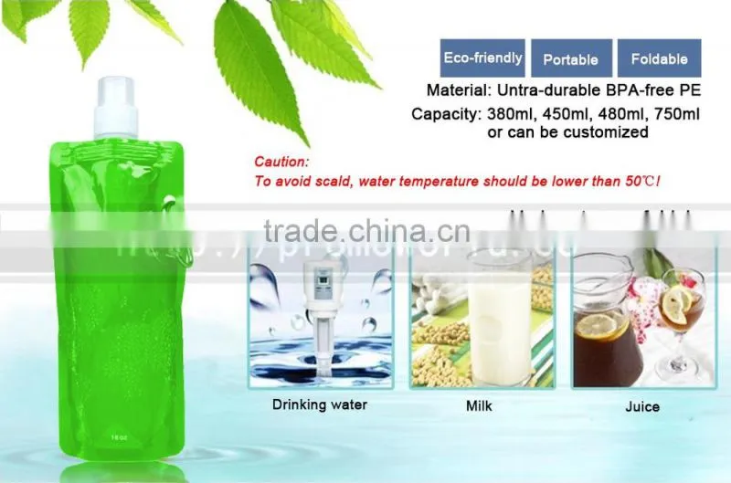2016 new design foldable drinking bottle