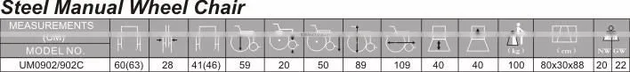 high quality chromed steel manual wheelchair