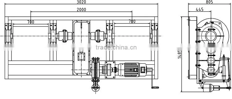 Large 160 Ton Headstock Gear for National Hydropower Station