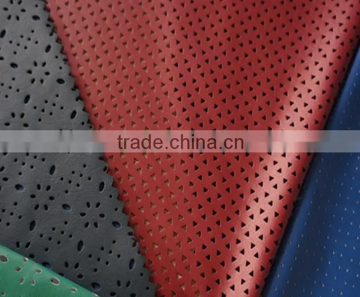 2013 hot sales punched polyester Imitation Leather fabric for garment , suit, jacket and coat,sun-protective clothing