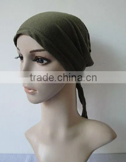 C005 new muslim tie back underscarf,cotton underscarf and hats