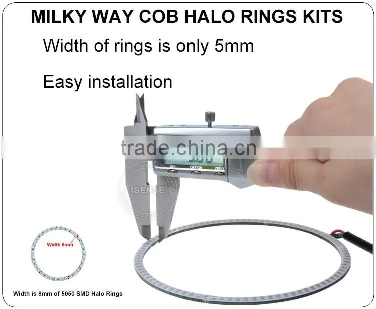 Hot selling plasma cob rgb color led angel eyes for bmw e60 color changing drl daytime driving light fog light