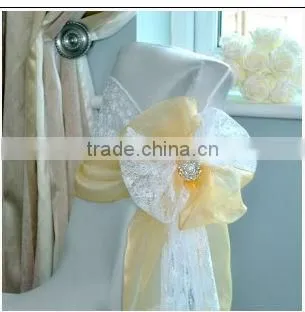 Affordable Organza Chair Sashes With Sewing Edge For Decoration
