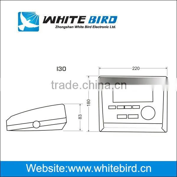 Weighing indicator,I30, RS232C ABS housing, High backlight display, with an adapter, 6000 divisions