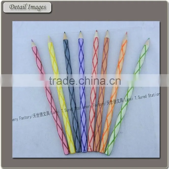 8 Pcs Round Shape HB Color Pencil with Dip Top