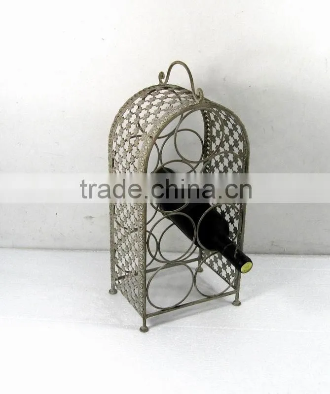 7 places Vaulted Metal Wine Holder