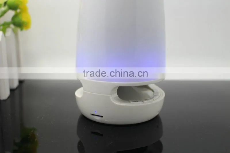 2016New Portable Wireless Bluetooth LED Light Lamp Speaker Built-in FM Radio with Hands-free Calls