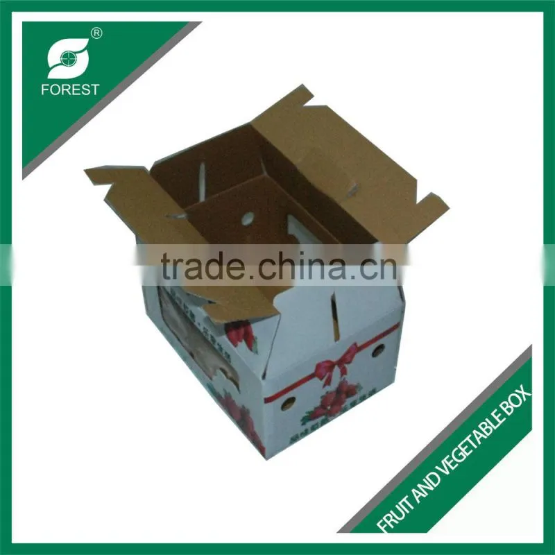 NEW DESIGN CORRUGATED FRESH FRUIT BOX FOR STRAWBERRY PACKAGING WITH HANDLES