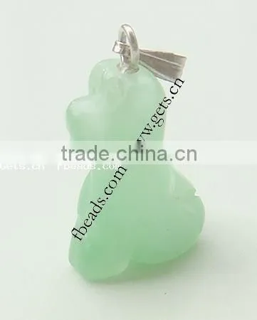 19x13x8mm Green Animal Cats Eye Pendants