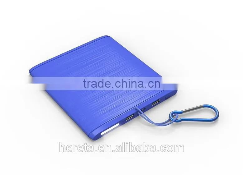 Newest style 30000mah dual usb portable solar panel power bank