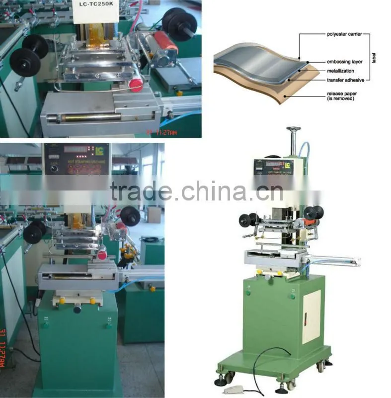Cylindrical&Flat hot stamping machines TC-250K foil stamping machines