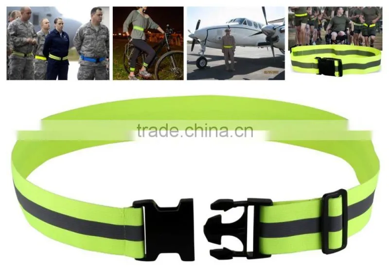 manufacturing glow In the dark safety running belt reflective glow safety product