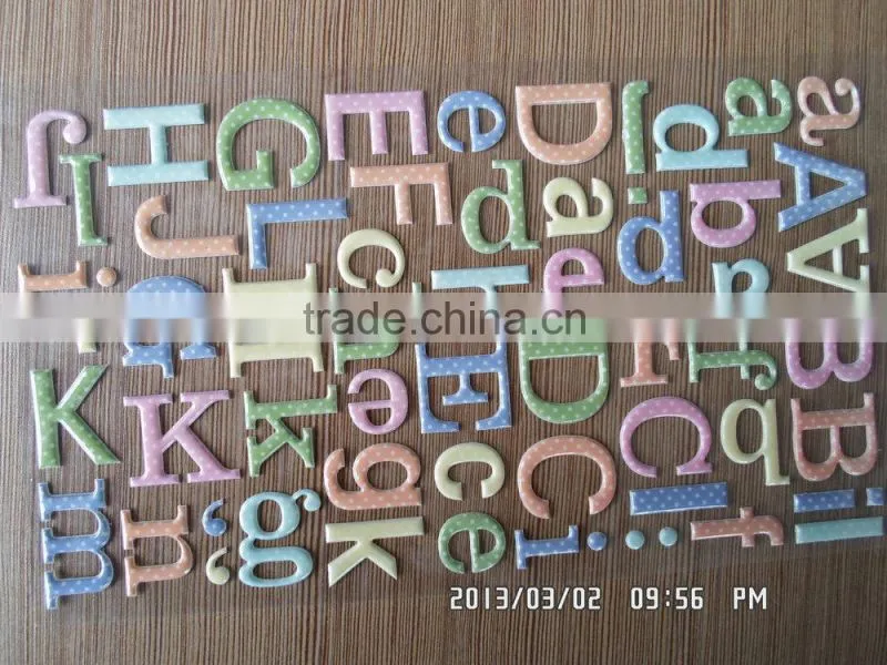 simple acrylic diamond 26 alphabet letter sticker