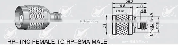 Adapter Reverse Polarity TNC to Reverse Polarity SMA 50ohm