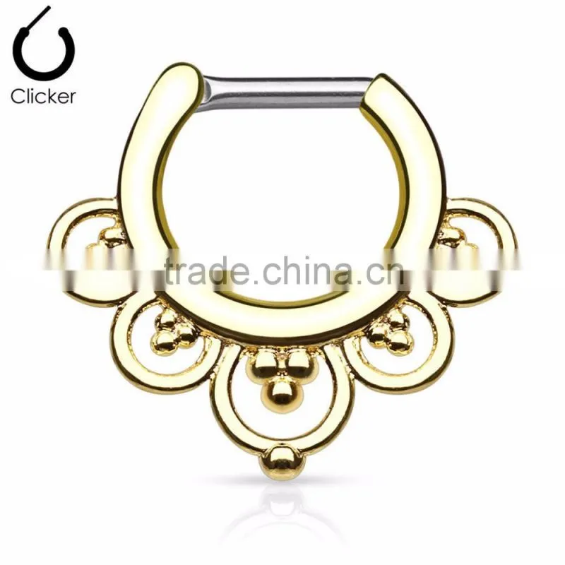 Surgical Steel Septum Clicker Nose RIngs