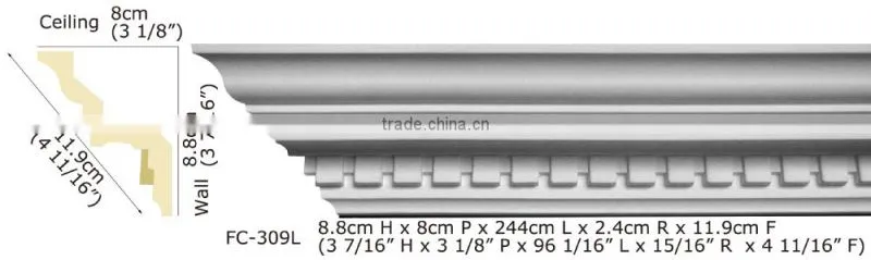High Quality Good price beautiful new modern luxury Decorative pu carved cornice mouldings