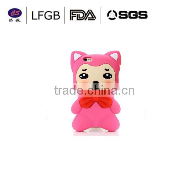 2015 FDA.LFGB Hello kity shape Fashion 3d silicone tpu phone case silicone mobile phone case/custom silicone phone case