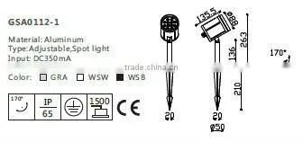 Modern design IP65 12W led outdoor lamp garden lamp